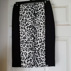 Animal print taylored straight skirt,new